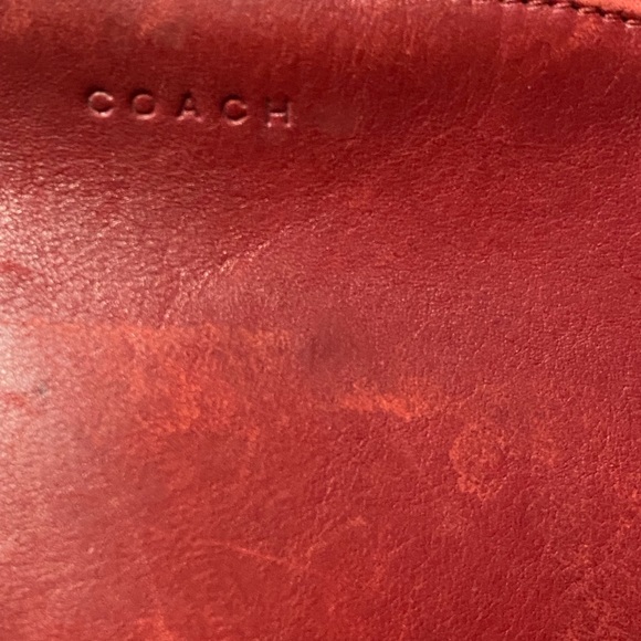 Coach Red zippered pouch - Picture 6 of 8